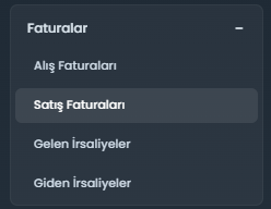 MOYS faturalar sol menüsü